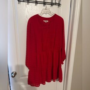 LOFT Vibrant Red Blouse